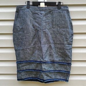 Banana Republic Timo Weiland | Blue Chambray Denim Pencil Skirt size 10